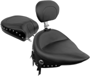 MUSTANG Wide Pillion Pad - Studded - Harley-Davidson Softail 1984-1999 - 79114 - PartsOutlet.com.au