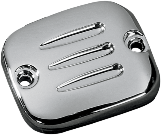 DRAG SPECIALTIES Master Cylinder Cover - Front - Harley-Davidson 1996-2017 - Grooved 373814-BC101 - PartsOutlet.com.au