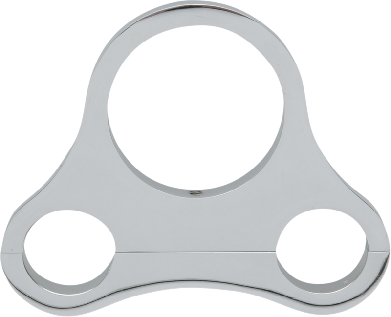 DRAG SPECIALTIES 1.25" T-Bar Single Gauge Mount - Chrome - For 2.375/2.4" Mini Gauge - 373866