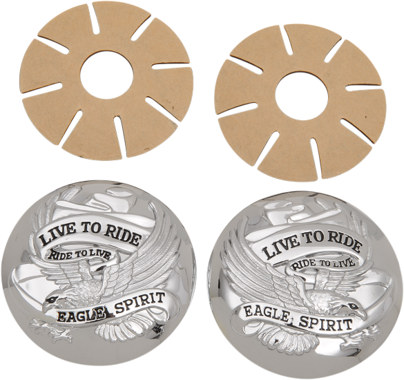 DRAG SPECIALTIES Live to Ride Gas Cap Cover - Harley-Davidson 1973-2023 - Chrome 03-0025A-BC230 - PartsOutlet.com.au