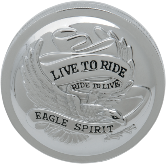 DRAG SPECIALTIES Vented Live To Ride Gas Cap - Harley-Davidson 1982-1996 - Chrome 72644 - PartsOutlet.com.au