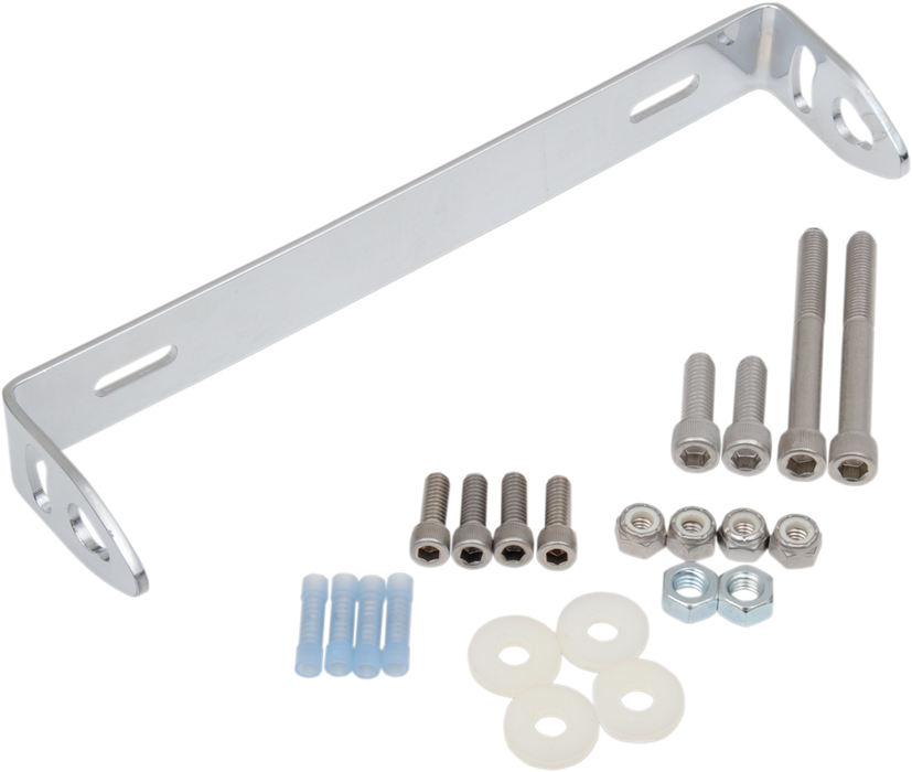 SADDLEMEN Turn Signal Relocation Kit - Chrome - 1985-2016 - Metric Universal - 2020-0423 - PartsOutlet.com.au