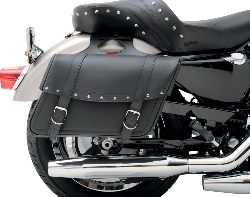SADDLEMEN Highwayman Rivet Slant-Style Saddlebags - Jumbo - Pair - X021-03-042 - PartsOutlet.com.au