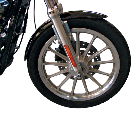 DRAG SPECIALTIES XLX-Style Front Fender with Chrome Side Braces - Harley-Davidson 1973-2021 - Steel 091018-PB-LB2 - PartsOutlet.com.au