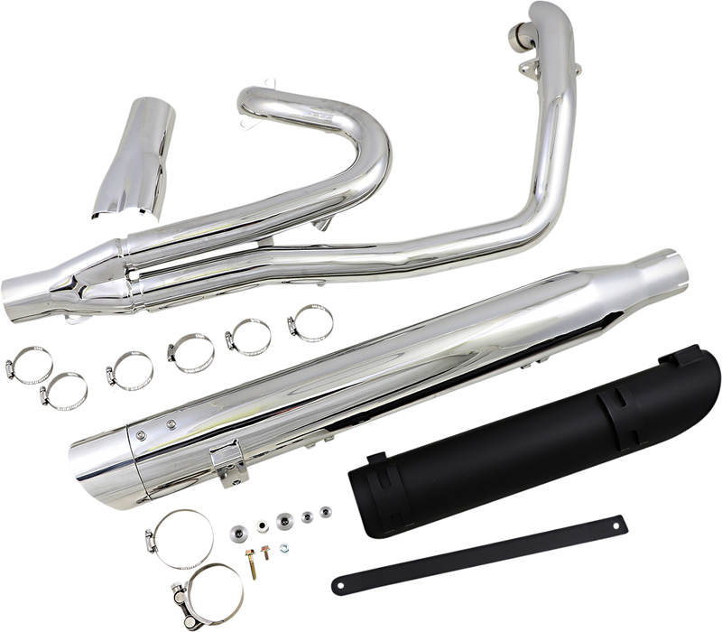 BASSANI XHAUST Road Rage 2:1 Exhaust - Chrome - 2020 Indian Challenger 8H18S