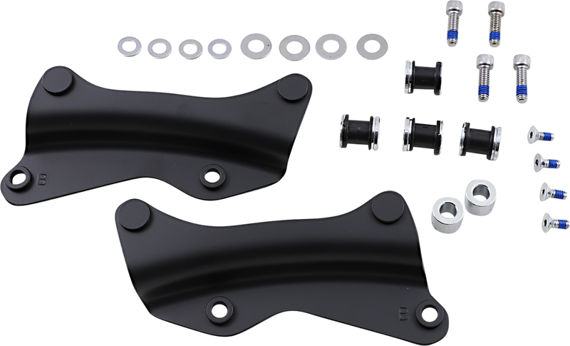 DRAG SPECIALTIES Backrest Docking Kit - '14- '23 FLH - Black C77-0104MB - PartsOutlet.com.au
