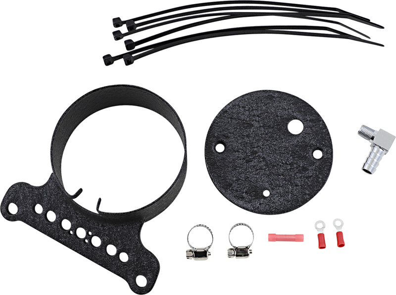 DRAG SPECIALTIES Single Gauge Bracket - Harley-Davidson 1995-2011 - Wrinkle Black T21-6927WB - PartsOutlet.com.au