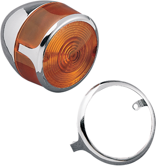 DRAG SPECIALTIES Turn Signal Lens Trim - Harley-Davidson 1986-2001 - Chrome 72182 - PartsOutlet.com.au