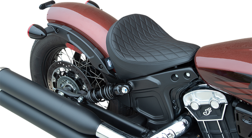 DRAG SPECIALTIES Solo Seat - Diamond - Black - Indian Scout - 2018-2020 Vinyl 0810-2257 - PartsOutlet.com.au