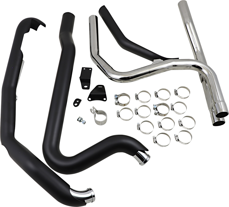 COBRA Powerport Dual Headpipes - '10-'16 FL Black 6254RB - PartsOutlet.com.au