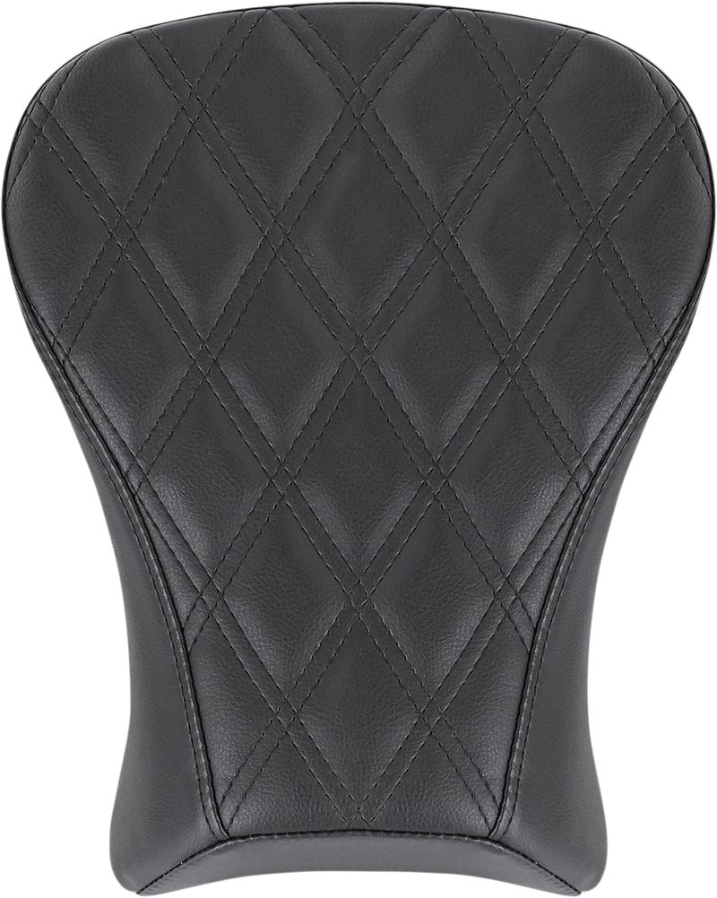 SADDLEMEN Touring Renegade Pillion Pad - 18+ Low Rider / Sport Glide - Lattice Stitched - Black 818-29-012LS - PartsOutlet.com.au