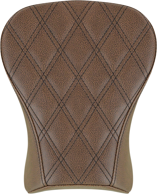 SADDLEMEN Touring Renegade Pillion Pad - 18+ Low Rider / Sport Glide - Lattice Stitched - Brown 818-29-012BLS - PartsOutlet.com.au