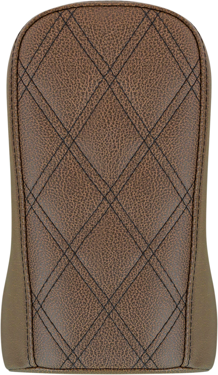 SADDLEMEN Sport Renegade Pillion Pad - 18+ Low Rider / Sport Glide - Lattice Stitched - Brown 818-29-022BLS - PartsOutlet.com.au