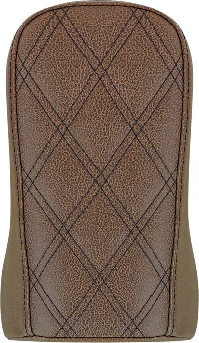 SADDLEMEN Sport Renegade Pillion Pad - 18+ Low Rider / Sport Glide - Lattice Stitched - Brown 818-29-022BLS - PartsOutlet.com.au