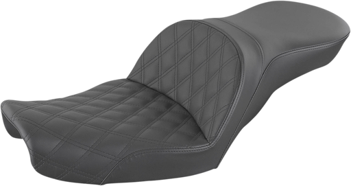 SADDLEMEN Explorer Seat - Lattice Stitched - Dyna '96-'03 - 896-04-029LS - PartsOutlet.com.au