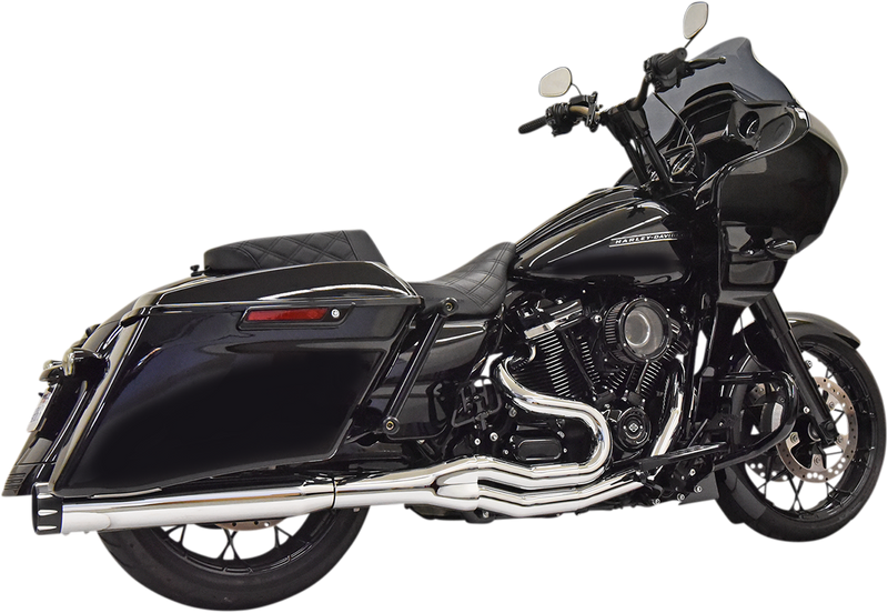 BASSANI XHAUST Road Rage 2:1 High Horsepower System w/4" Straight Muffler for 2017-2025 Bagger - Chrome 1F78T