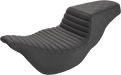 SADDLEMEN Step Up Seat - Extended Reach - Tuck and Roll/Lattice Stitched - FL '08-'23 HD Touring - Street/ Road/ Electra - 808-07B-176E - PartsOutlet.com.au