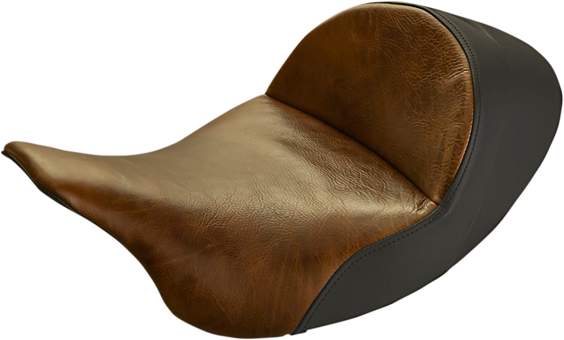 SADDLEMEN Lariat Solo Seat - Brown -  FL '08-'23 HD Touring - Street/ Road/ Electra -  808-07B-0041L