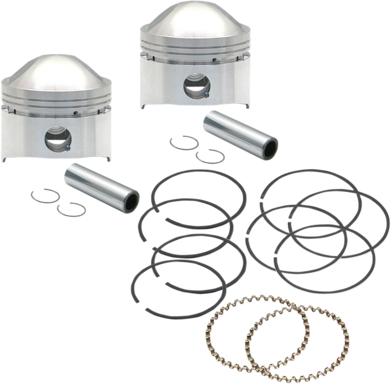 S&S CYCLE 3-1/2" +.010", 80" LC Forged Pistons for '78-'84 HD® OHV Engines - 106-5512