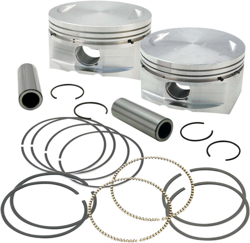 S&S CYCLE 106" Big Bore Forged Pistons For '07-'16 HD® Big Twins - 3.927" Bore - +.010 106-4416