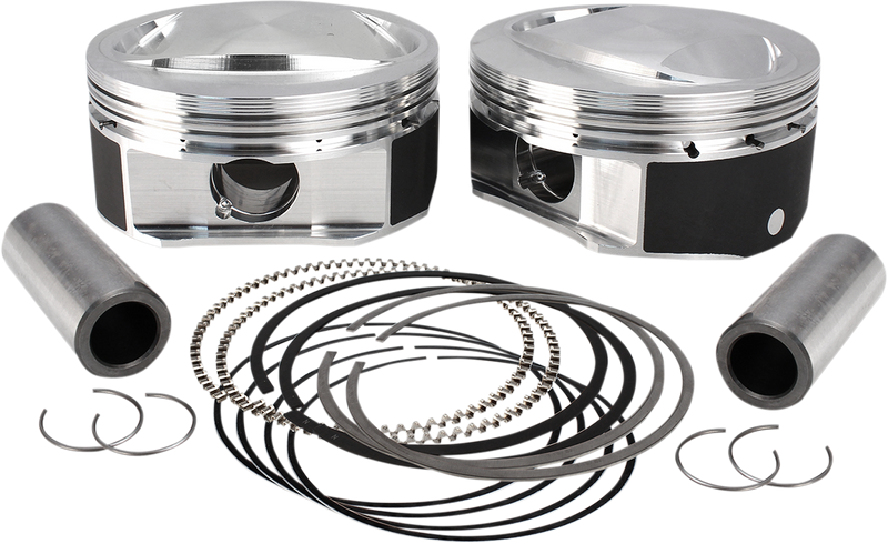 S&S CYCLE High Compression Pistons for '07-'17 HD® CVO® 110 Engines (except '17 touring models) - +.010" - 920-0115