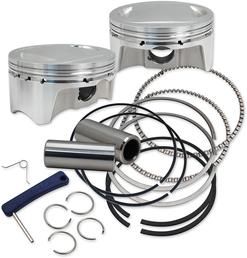 S&S CYCLE Big Bore Forged Piston Kit - 107" Twin Cam - Standard - Harley-Davidson '07-'17 - 920-0100