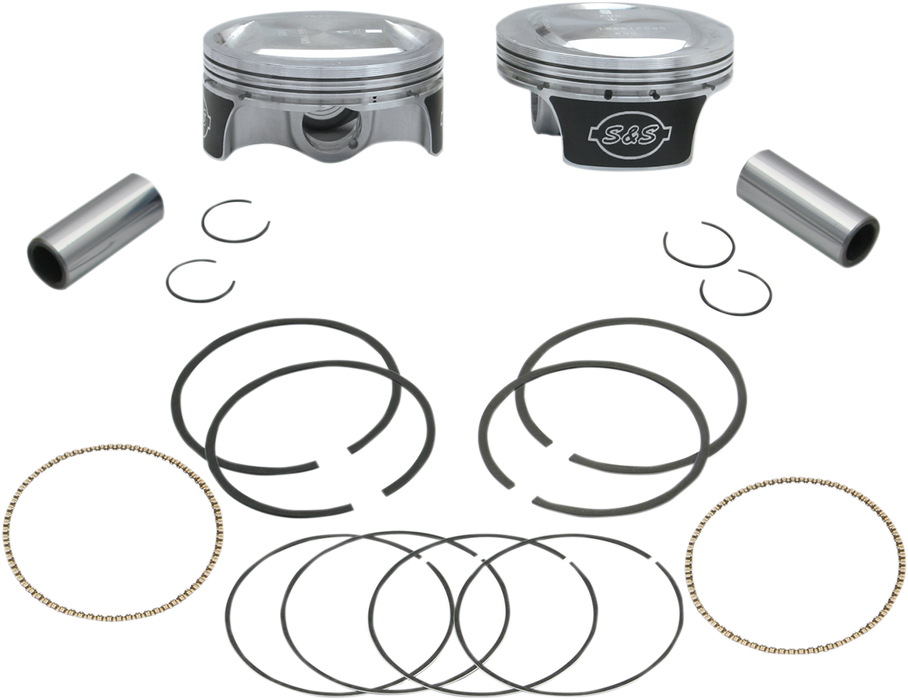 S&S CYCLE Pistons For 2007-'16 S&S® 103" Hot Set Up Kit® - 3.875" - +.010 106-0434