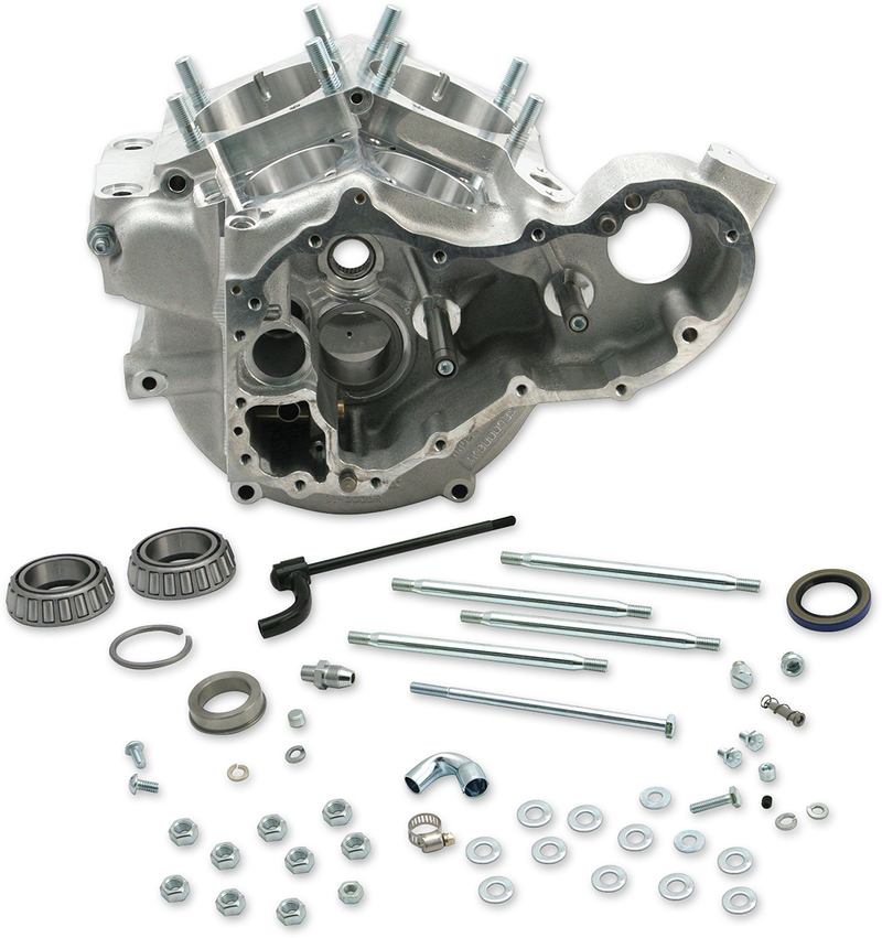 S&S CYCLE Super Stock® Generator Style Crankcases for 1948-'64 Big Twin with Stock Bore - Natural 31-0008 - PartsOutlet.com.au