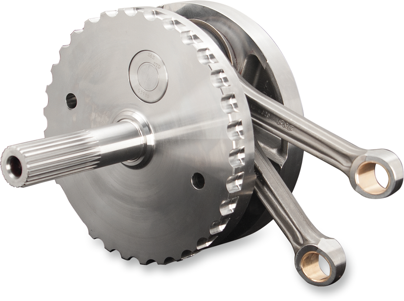 S&S CYCLE 4-3/8" Stroke Flywheel Assembly W/O Sprocket Shaft Bearing Race For '07-'16 Internally Balanced HD® Big Twins - Stock Pistons - 320-0359