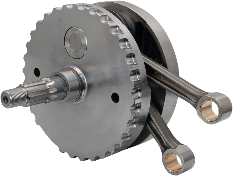 S&S CYCLE 4" Stroke Flywheel Assembly W/Sprocket Shaft Bearing Race For '03-'06 Internally Balanced HD® Big Twins (Except 2006 Dyna Models) - 320-0396