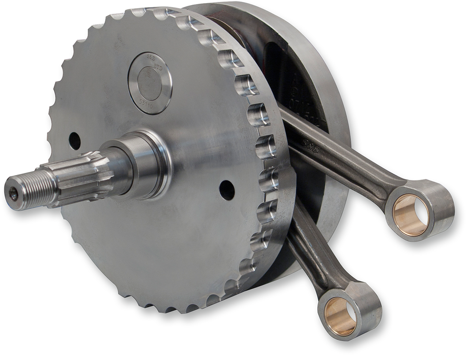 S&S CYCLE 4-3/8" Stroke Flywheel Assembly W/Sprocket Shaft Bearing Race For 2003-'06 Non-Balanced HD® Big Twins (Except 2006 Dyna Models) - 320-0360