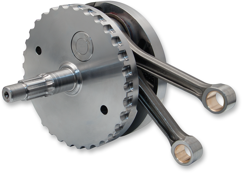 S&S CYCLE 4-5/8" Stroke Flywheel Assembly W/O Sprocket Shaft Bearing Race For '00-'06 Internally balanced HD® Big Twins - 320-0469
