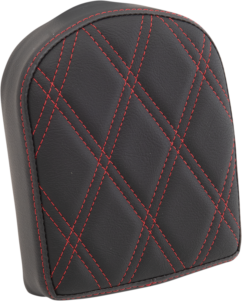 DRAG SPECIALTIES Sissy Bar Pad - Double Diamond - Red - 7" - 0822-0445