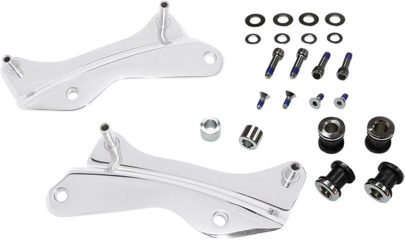 DRAG SPECIALTIES Backrest Docking Kit - '14-23 FLH -Chrome C77-0104C - PartsOutlet.com.au