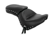 MUSTANG Wide Touring Seat - Honda VT1300 2010-2016 - Chrome Studded 76640 - PartsOutlet.com.au