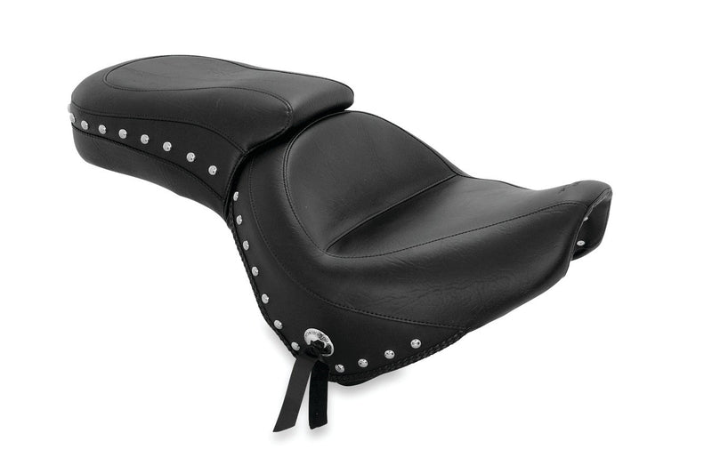 MUSTANG Wide Touring Seat - Honda VT1300 2010-2016 - Chrome Studded 76640 - PartsOutlet.com.au