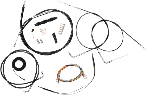 LA CHOPPERS CABLE AND BRAKE LINE KIT BLACK VINYL FOR MINI APE HANGERS - LA-8210KT2A-08B - PartsOutlet.com.au