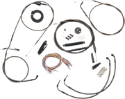 LA CHOPPERS CABLE AND BRAKE LINE KIT MIDNIGHT BLACK BRAIDED FOR MINI APE HANGERS - LA-8005KT2A-08M - PartsOutlet.com.au