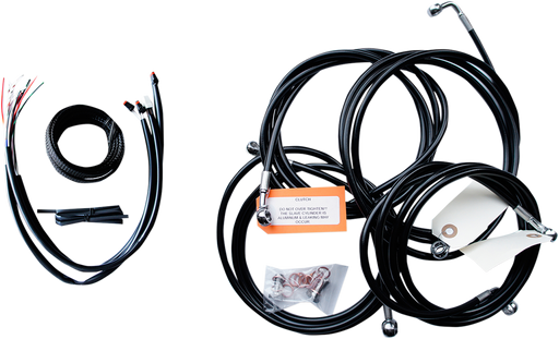 LA CHOPPERS HANDLEBAR CABLE/BRAKE & CLUTCH LINE/WIRE KITS AND COMPONENTS / STAINLESS STEEL|VINYL / BLACK - LA-8053KT2-16B - PartsOutlet.com.au