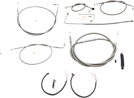 LA CHOPPERS HANDLEBAR CABLE/BRAKE & CLUTCH LINE/WIRE KITS AND COMPONENTS / STAINLESS STEEL / NATURAL - LA-8151KT2A-13 - PartsOutlet.com.au