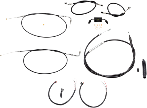 LA CHOPPERS HANDLEBAR CABLE/BRAKE & CLUTCH LINE/WIRE KITS AND COMPONENTS / VINYL / BLACK - LA-8211KT2-19B - PartsOutlet.com.au