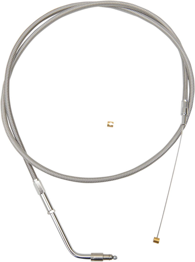 LA CHOPPERS THROTTLE CABLE STAINLESS BRAIDED FOR 18"-20" APE HANGERS - XL '07-'22 - LA-8320TH19