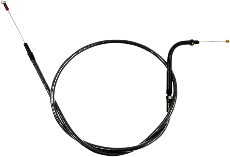 LA CHOPPERS IDLE CABLE MIDNIGHT STAINLESS FOR 12"-14" APE HANGERS - Dyna/Softail '93-'17 - LA-8100ID13M