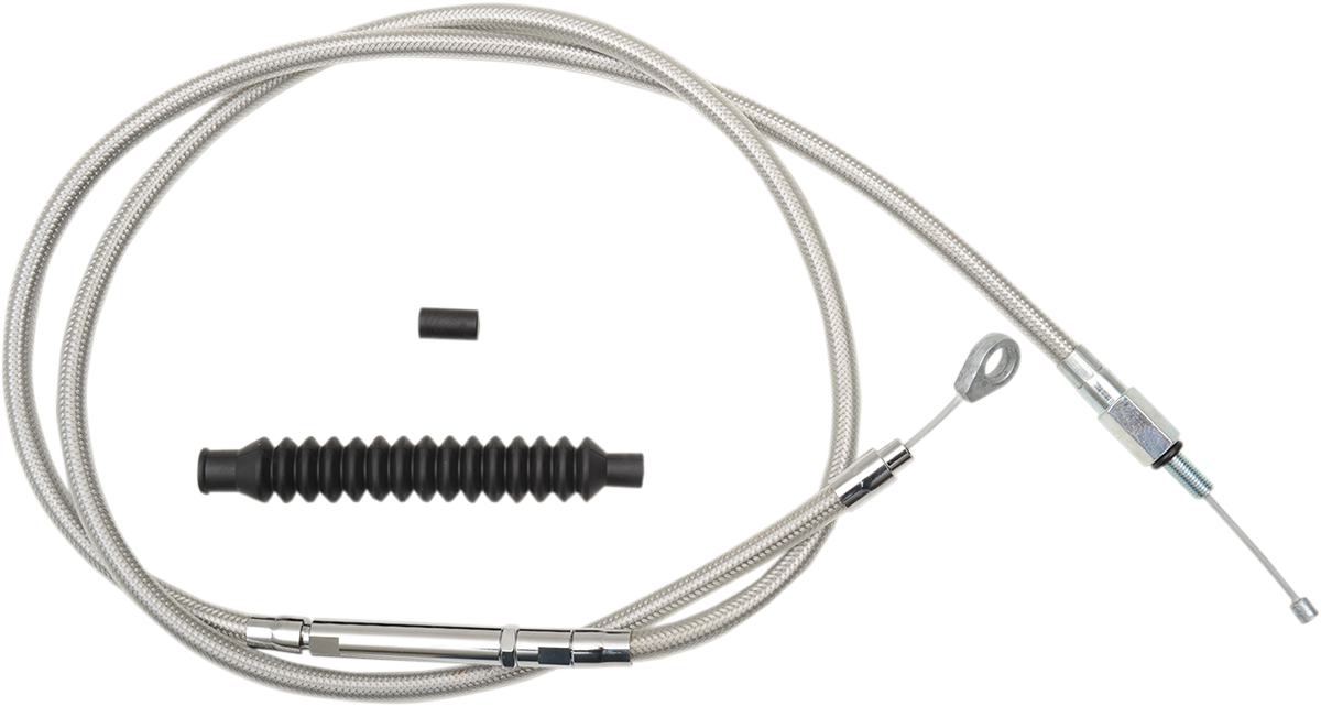 LA CHOPPERS CLUTCH CABLE STAINLESS BRAIDED FOR ORIGINAL EQUIPMENT HANDLEBARS - LA-8100C00 - PartsOutlet.com.au