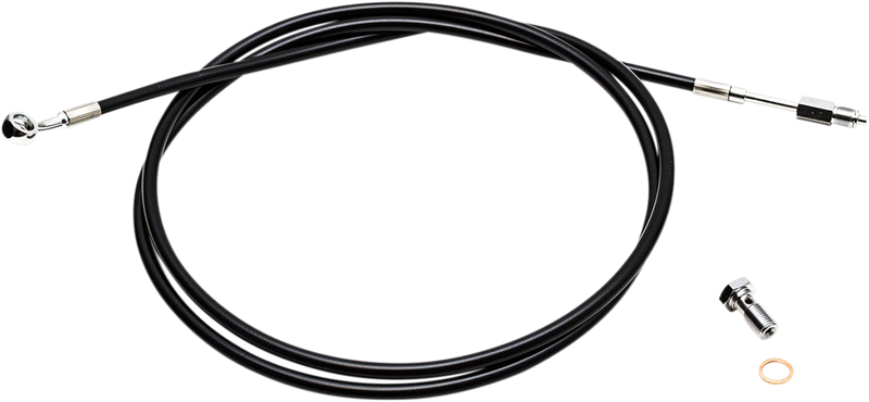 LA CHOPPERS BLACK VINYL CVO CLUTCH CABLE FOR 15"-17" APES / STOCK LENGTH - FLH '07-'12 - LA-8049C16B