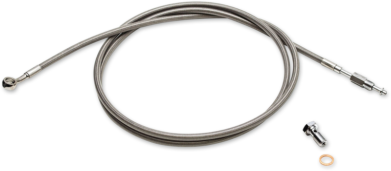 LA CHOPPERS STAINLESS STEEL CVO CLUTCH CABLE FOR 18"-20" APES / STOCK LENGTH - FLHT '07-'12 - LA-8049C19