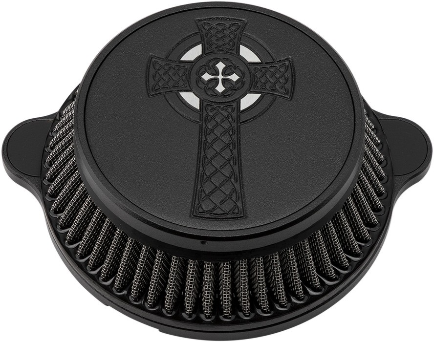 LA CHOPPERS Celtic Cross Air Cleaner - Black - M8 LA-2397-03B - PartsOutlet.com.au