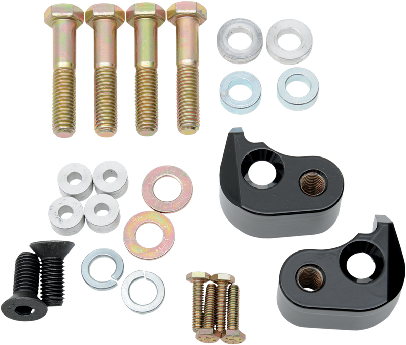 LA CHOPPERS Rear Lowering Kit - Black Powder Coated - Lowers 1" - FL '02-'16 - LA-7590-00B