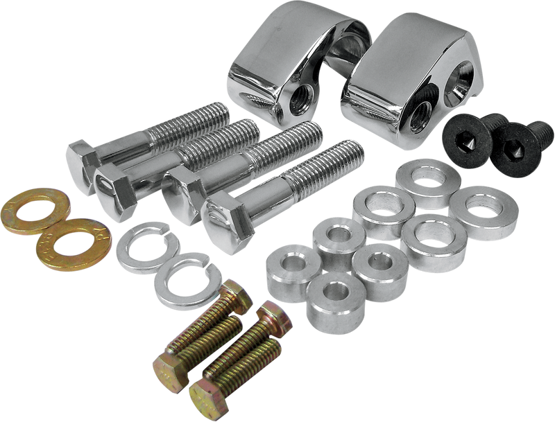 LA CHOPPERS Rear Lowering Kit - Chrome - Lowers 1" - FL '02-'16 - LA-7590-00