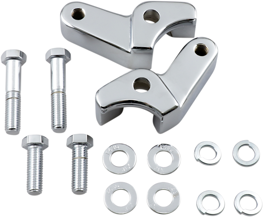 LA CHOPPERS REAR LOWERING KIT FLH-FLT / -25,4 MM (1") / NATURAL-CHROME / STEEL - LA-7590-06